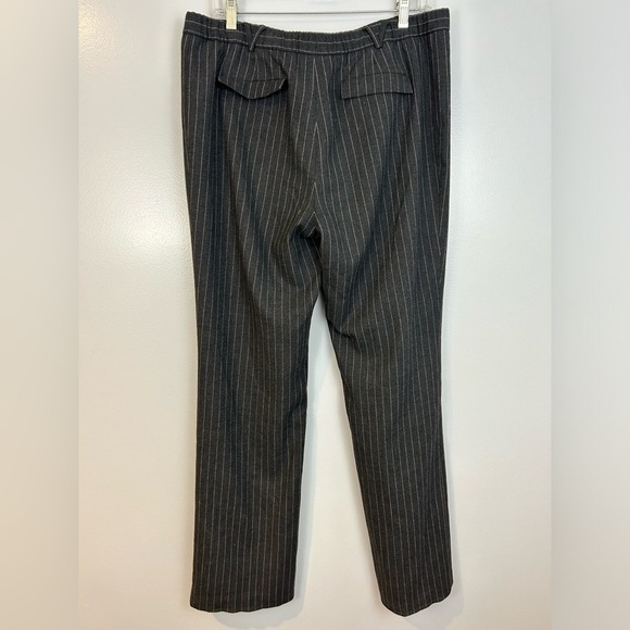 TIBI Grey and Pink Pinstripe Straight Leg Trouser Pants Size Medium - Picture 6 of 9